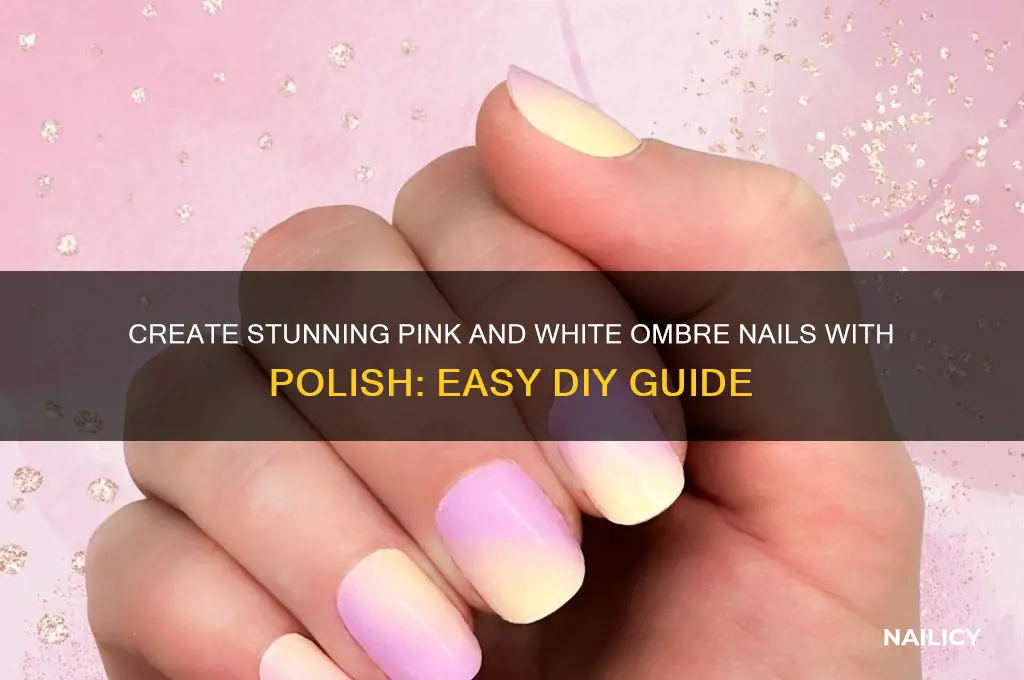 how to do pink and white ombre nails with polish