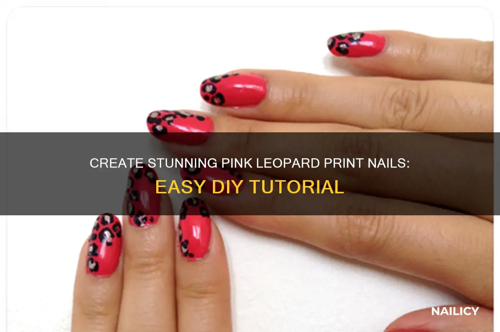 how to do pink leopard print nails