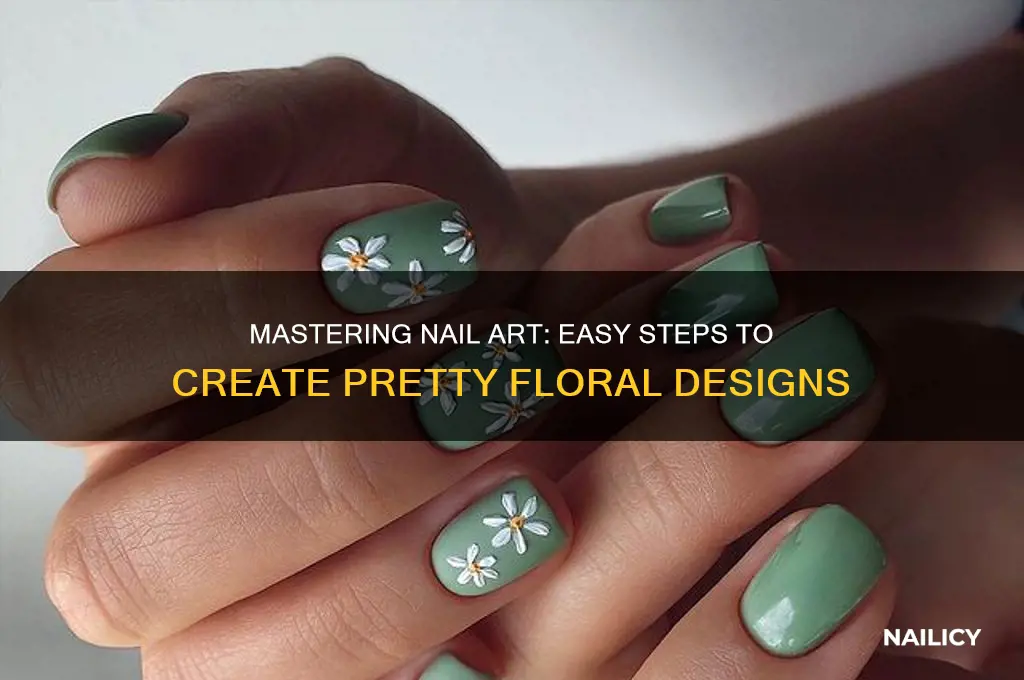 how to do pretty flowers on nails