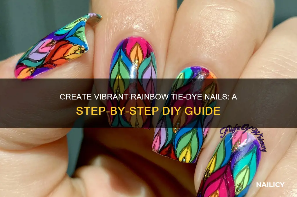 how to do rainbow tie dye nails