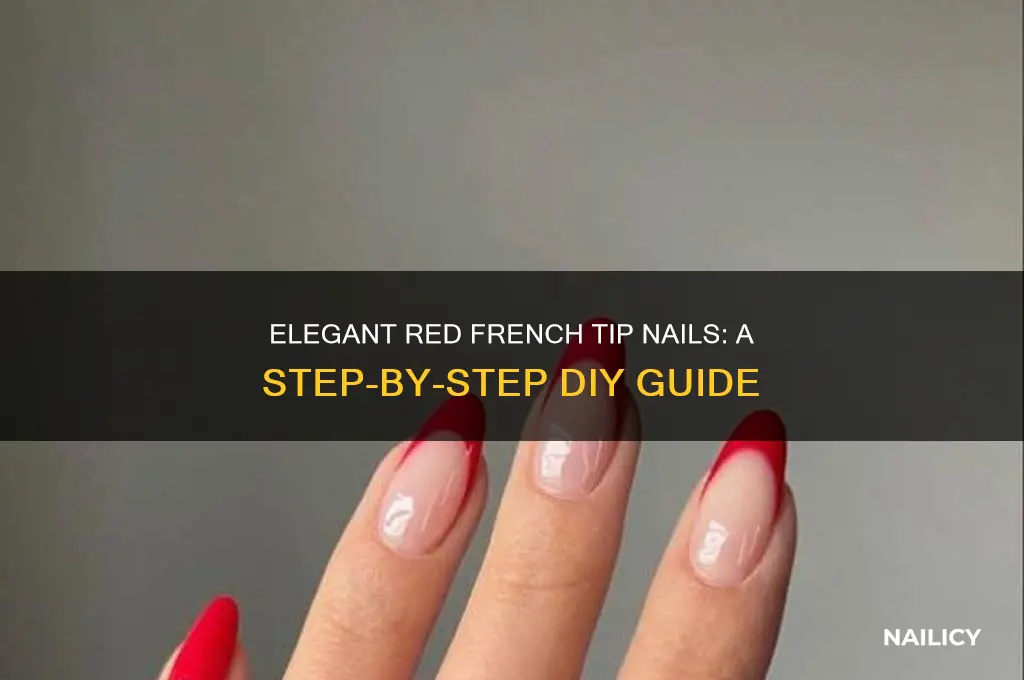 how to do red french tip nails