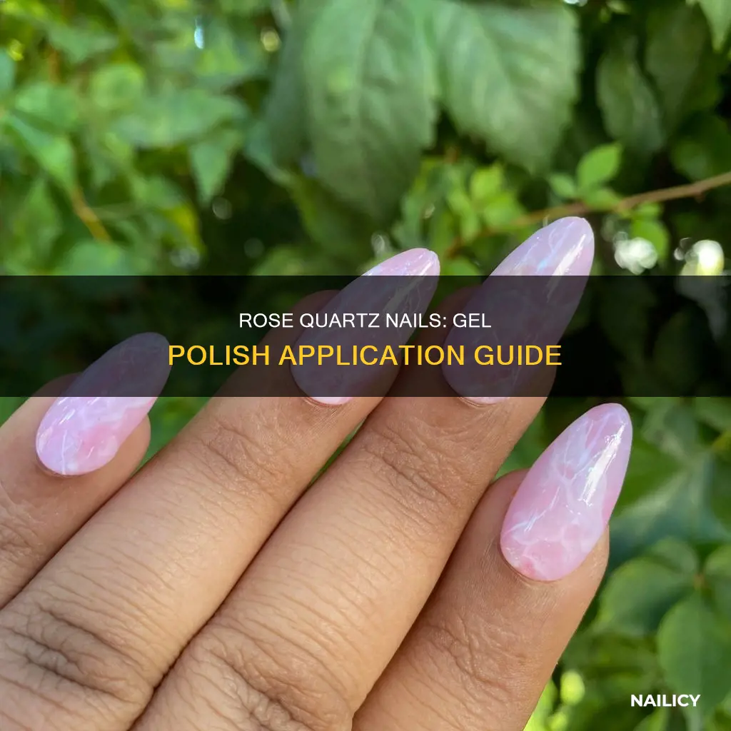 how to do rose quartz nails with gel polish