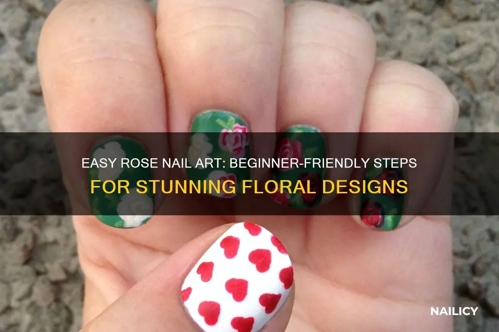 how to do roses on nails for beginners