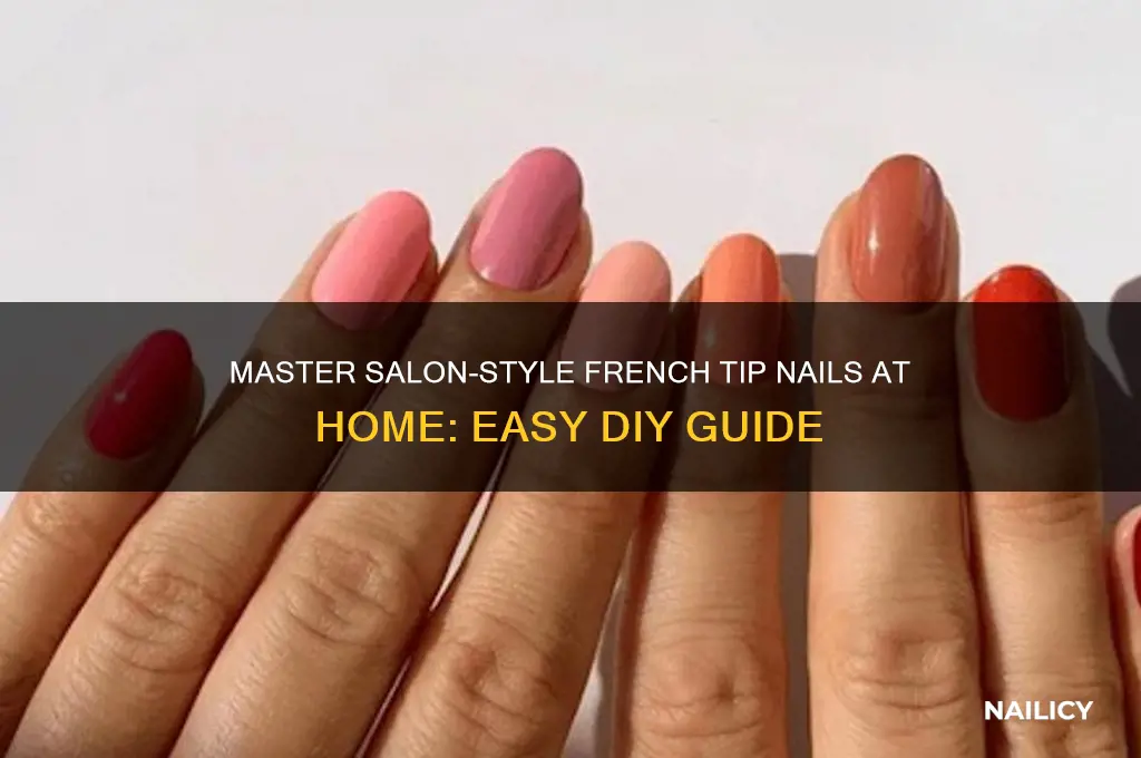 how to do salon french tip nails at home