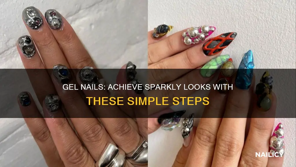 how to do sparkle gel nails