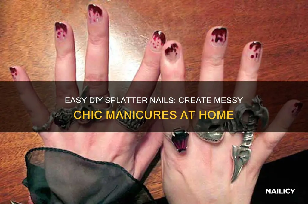 how to do splatter nails at home