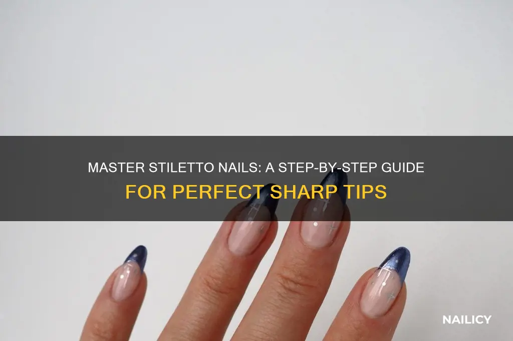 how to do stiletto nails step by step