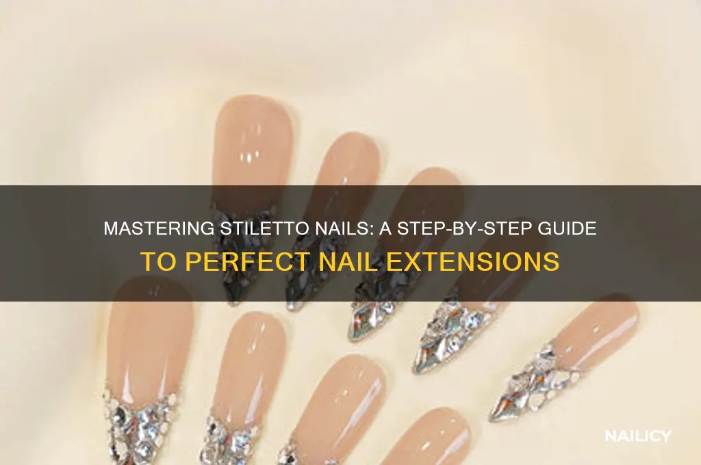 how to do stiletto nails with nail extensions