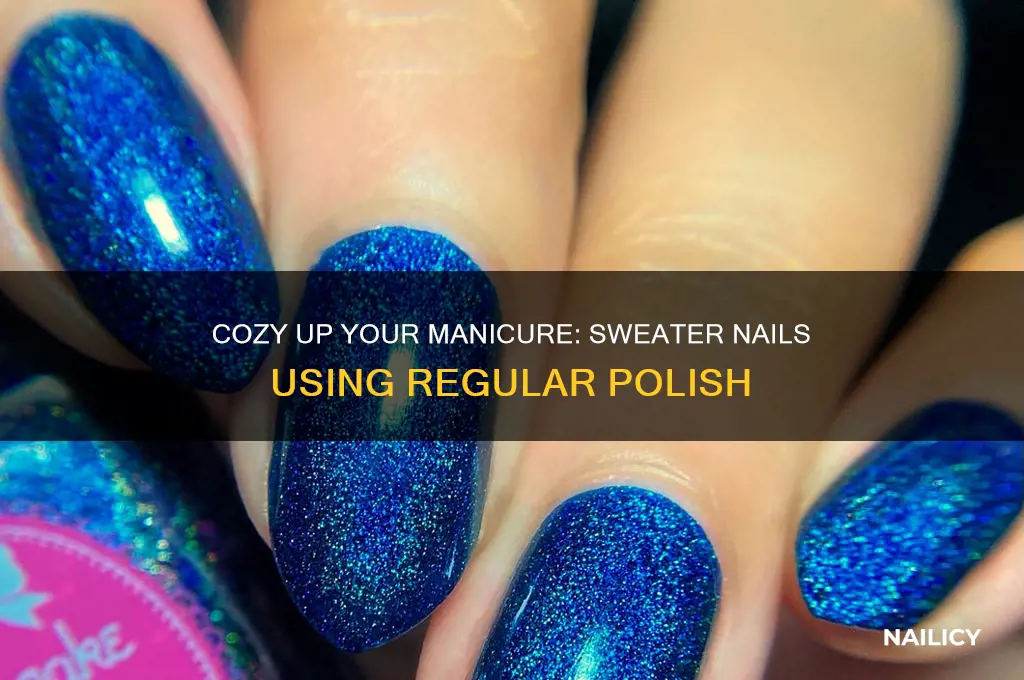 how to do sweater nails with regular nail polish