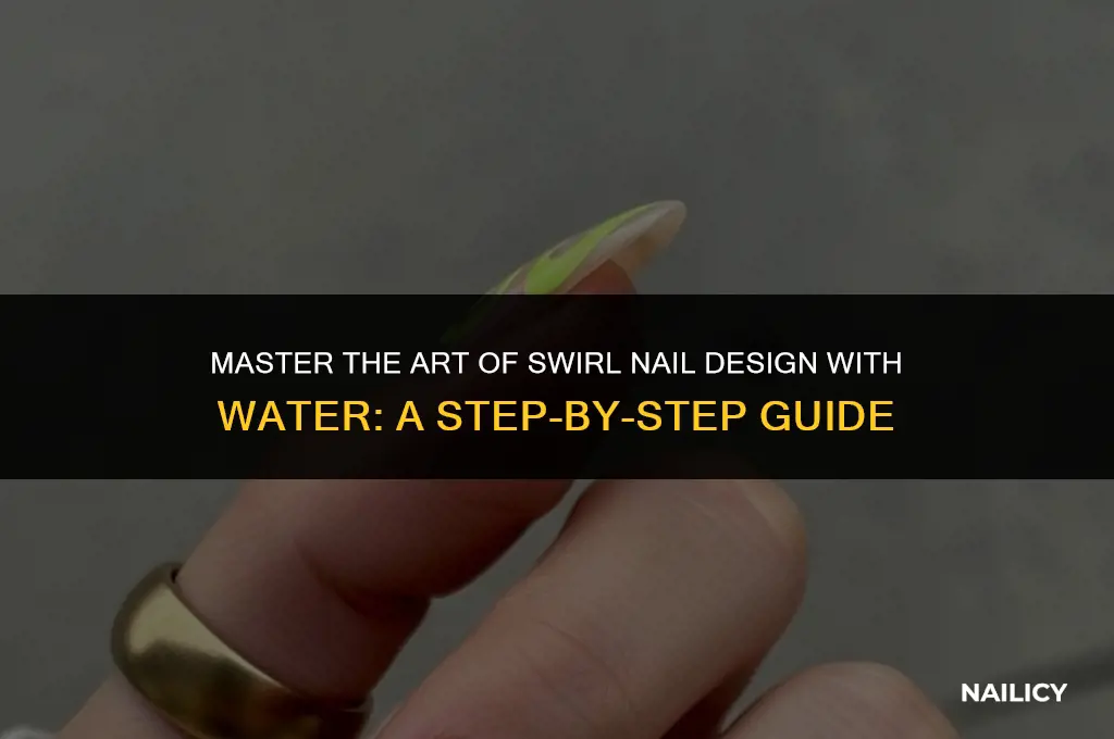 how to do swirl nail art using water
