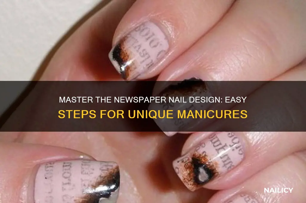 how to do the newspaper nail design