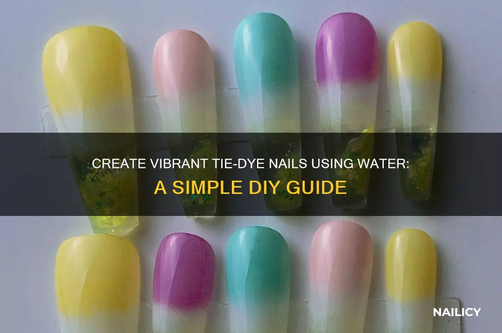 how to do tie dye nails with water