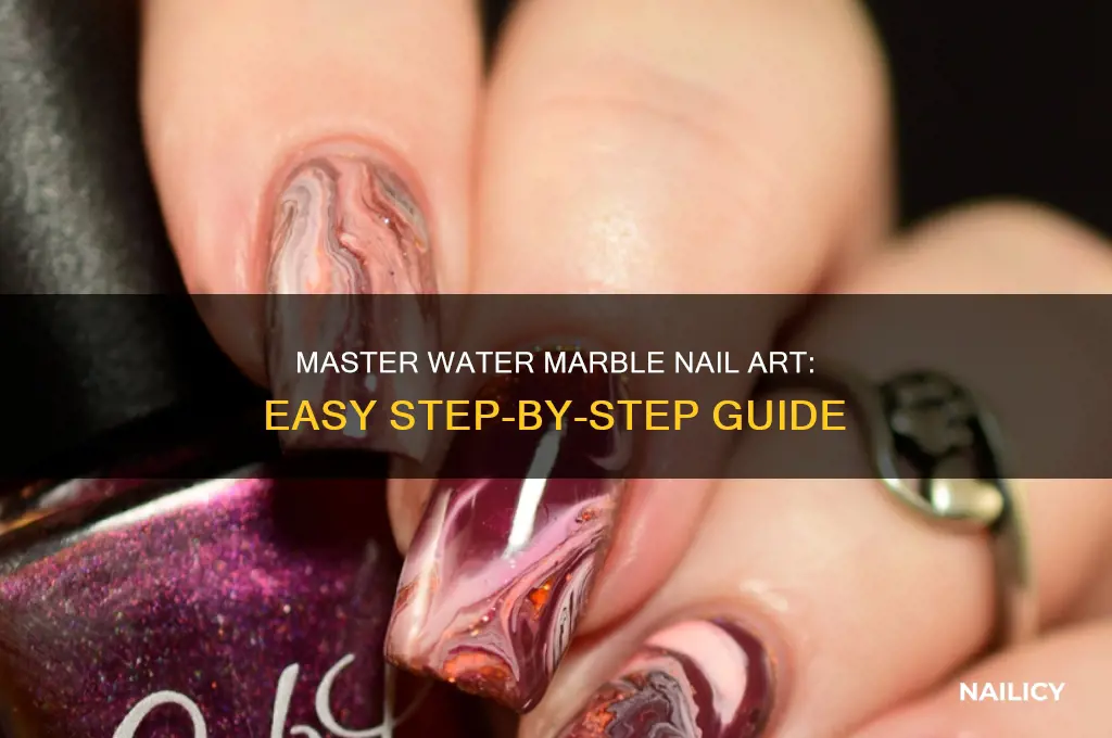 how to do water marble nail design