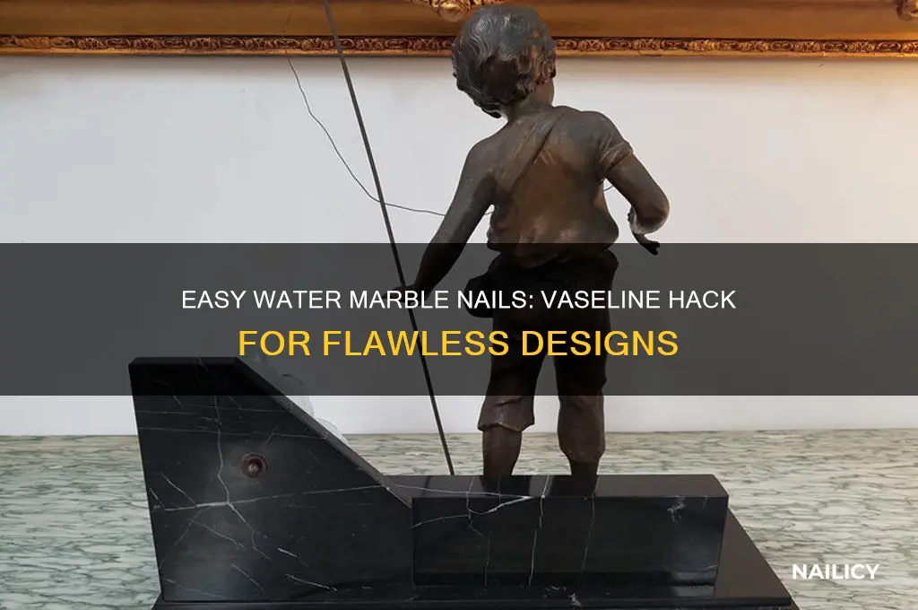 how to do water marble nails with vaseline