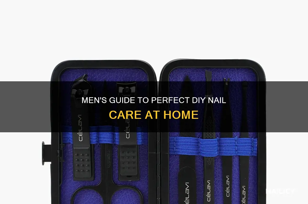 how to do your nails at gome men