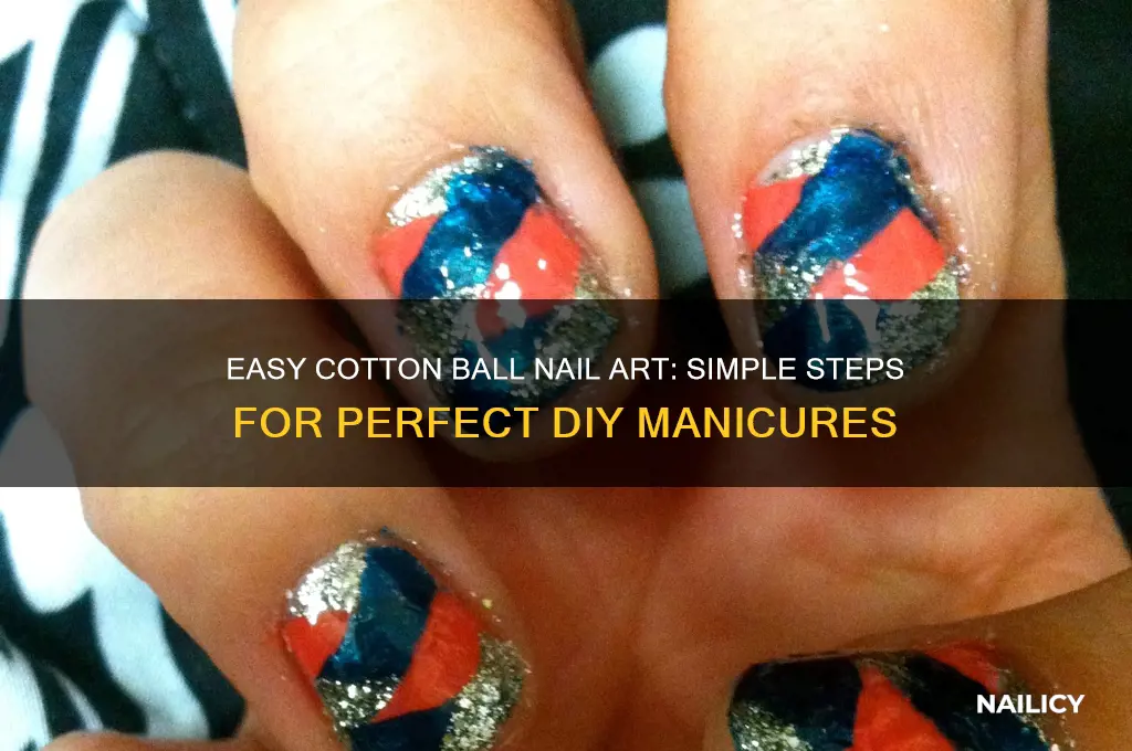 how to do your nails with cotton balls