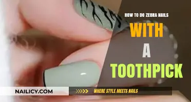 Easy Zebra Nail Art: Toothpick Technique for Striped Manicures