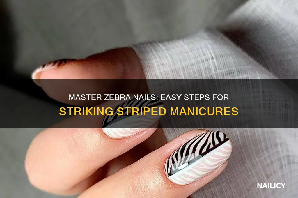how to do zebra nails
