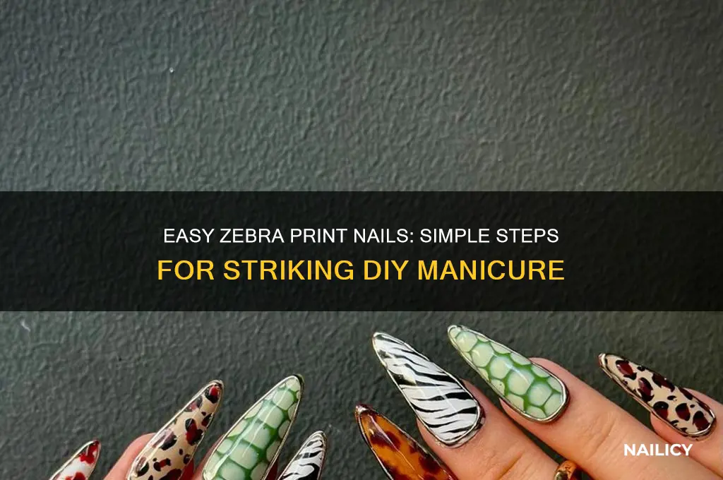 how to do zebra print nails easy