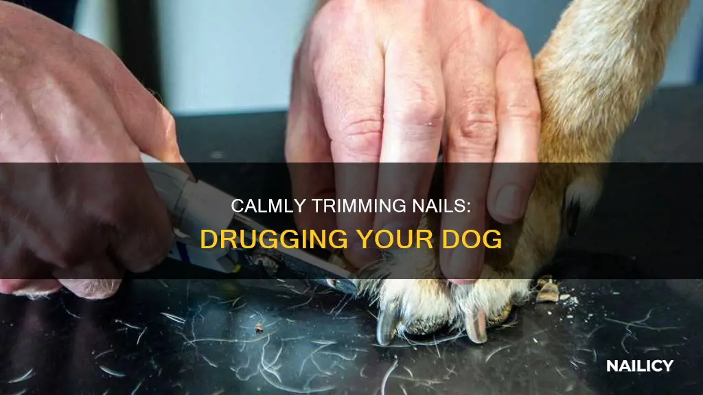 how to drug a dog to cut nails