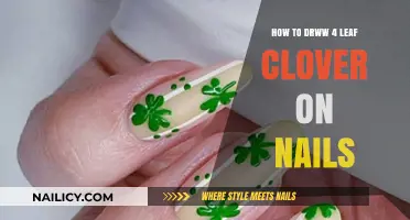 Easy Nail Art Tutorial: Drawing a Four-Leaf Clover Design