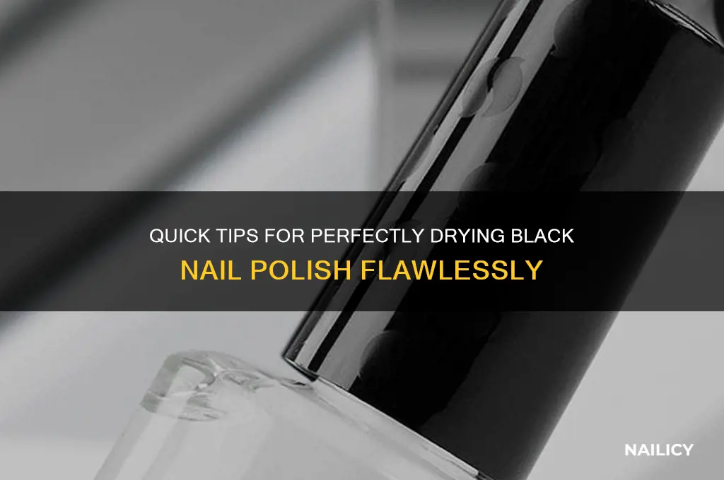 how to dry black nail polish