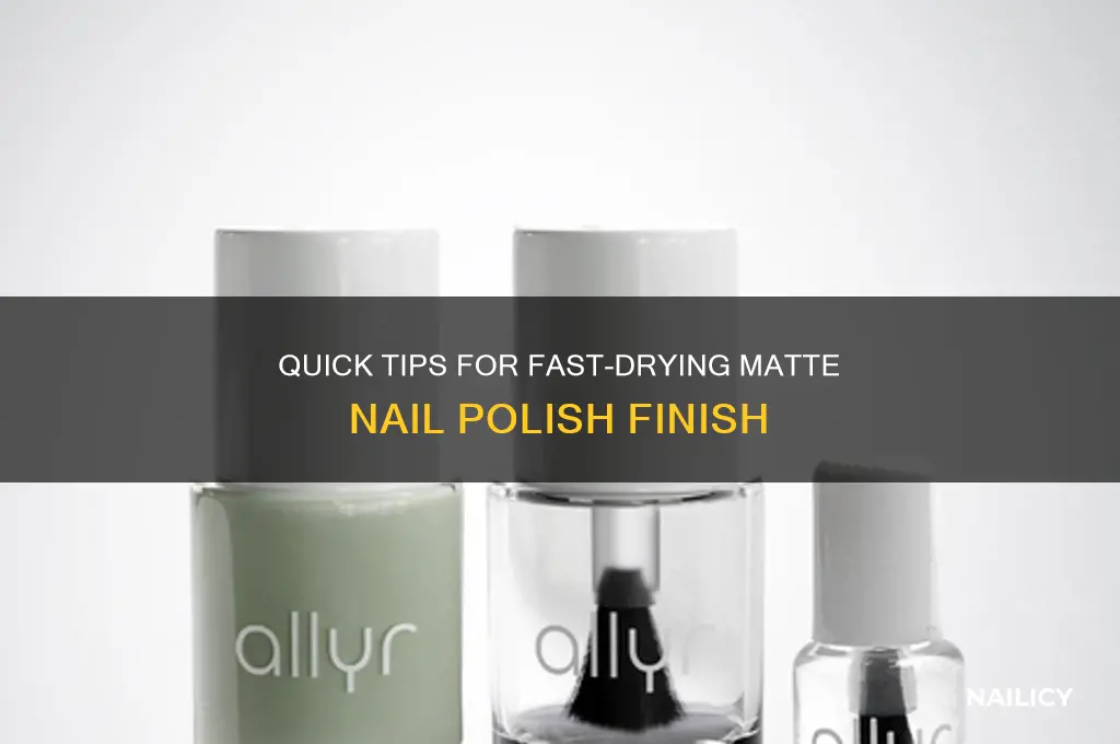 how to dry matte nail polish fast