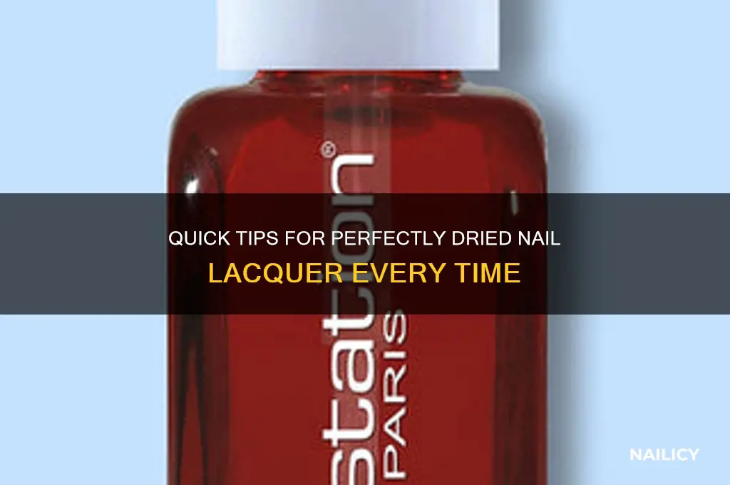 how to dry nail lacquer