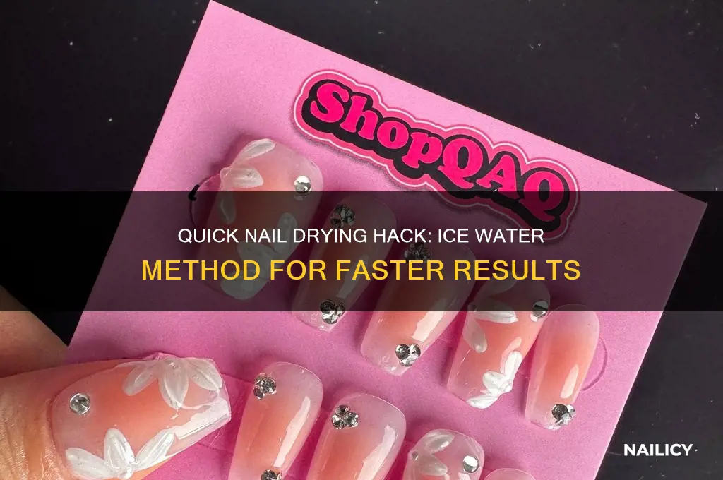 how to dry nails faster with ice water
