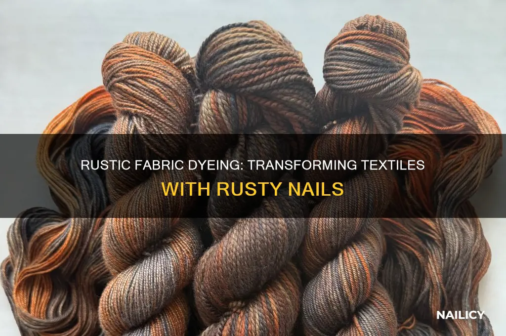 how to dye fabric with rusty nails