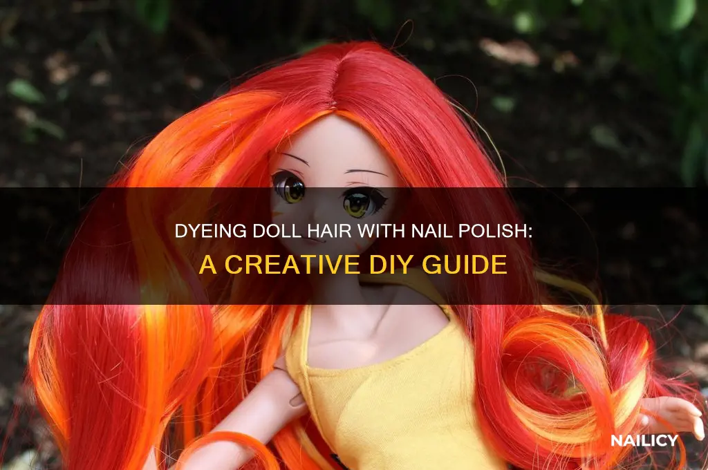 how to dye your dolls hair with nail polish