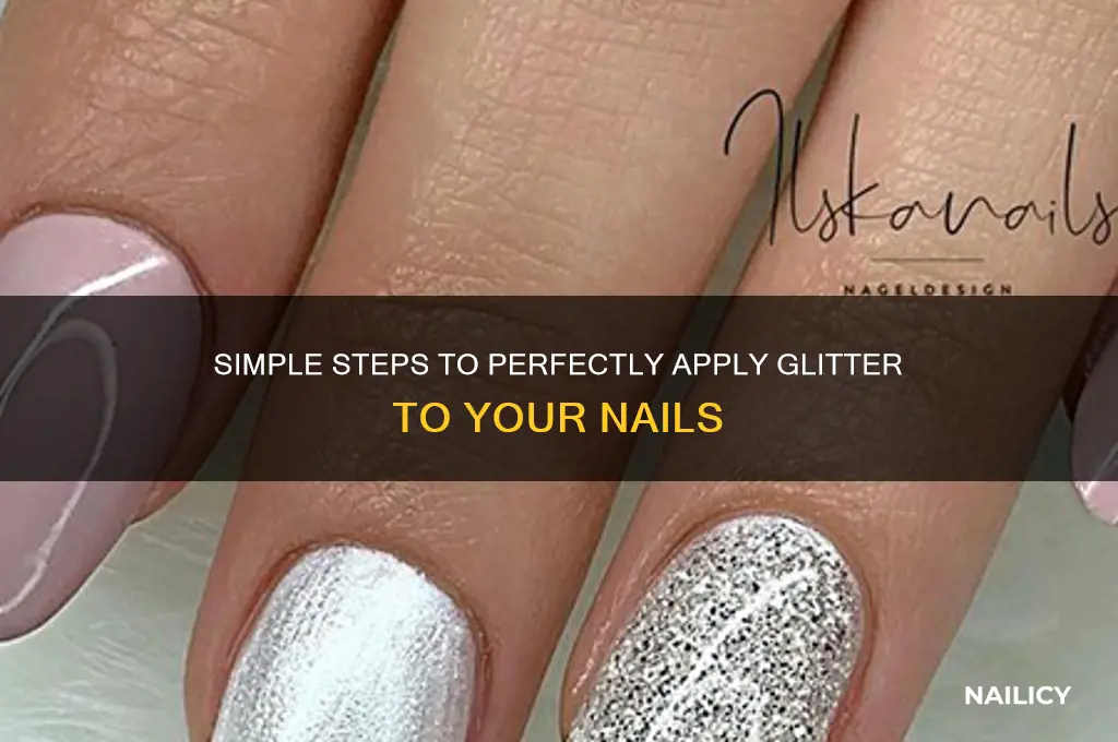 how to easy apply glitter to your nail