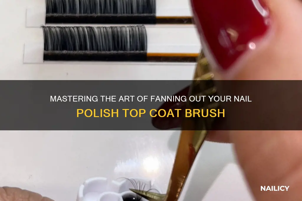 how to fan out a nail polish top coat brush