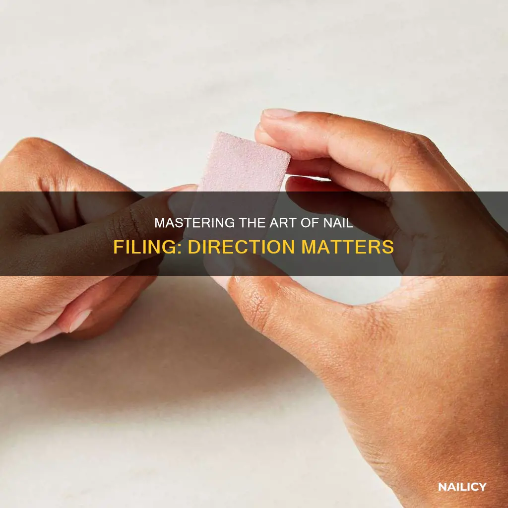 how to file finger nails in what direction