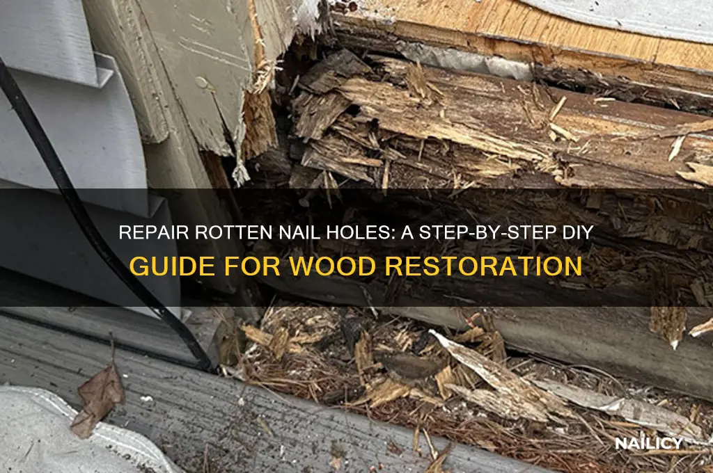 how to fill in a rotten nail hole