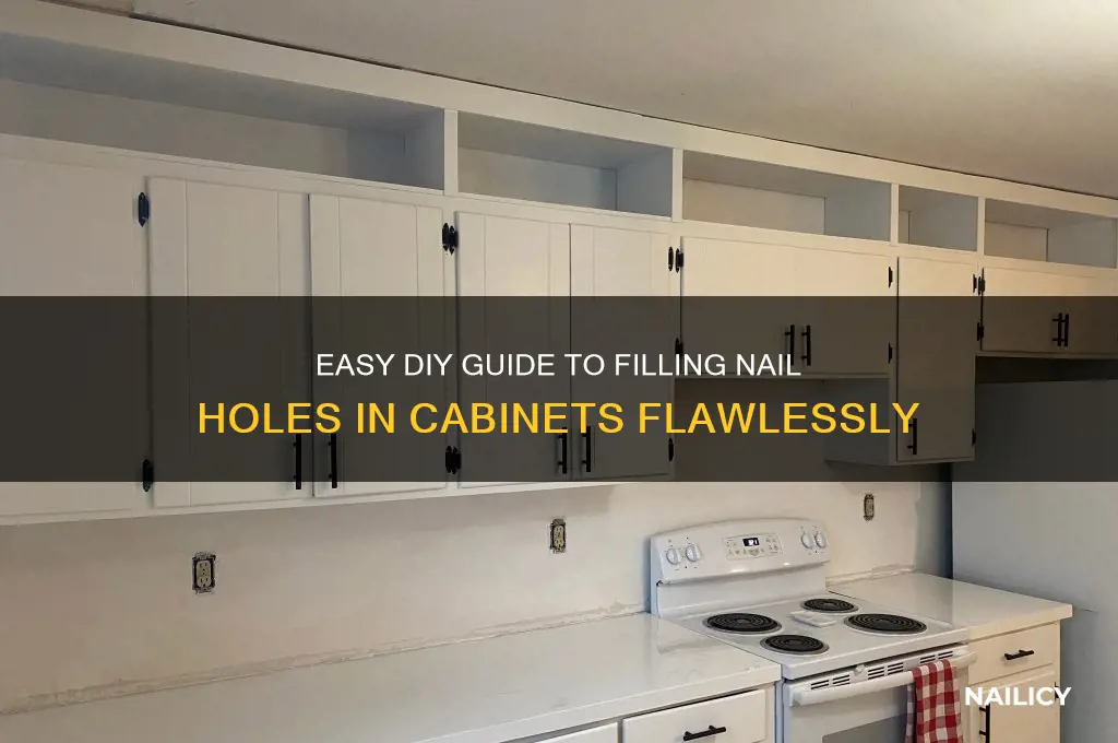 how to fill nail holes in cabinets