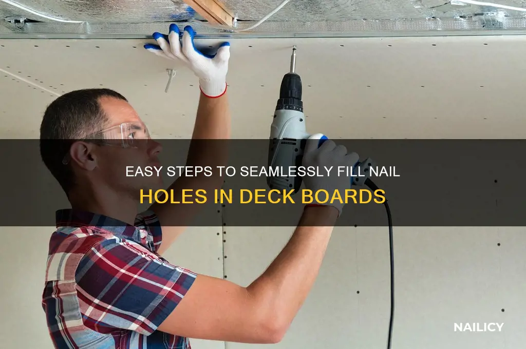 how to fill nail holes in deck boards