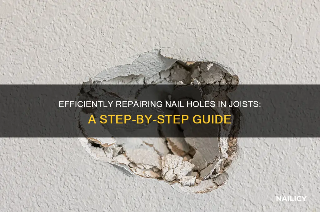 how to fill nail holes in joists