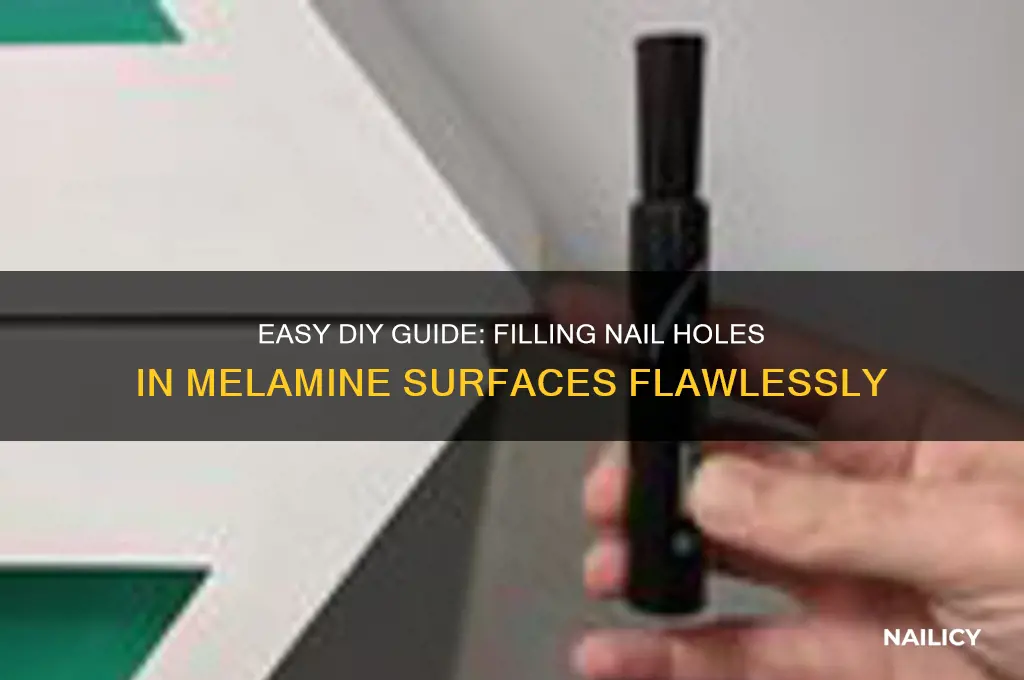 how to fill nail holes in melamine