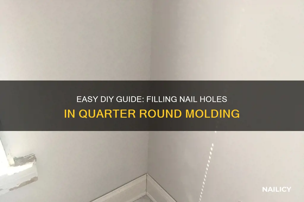 how to fill nail holes in quarter round
