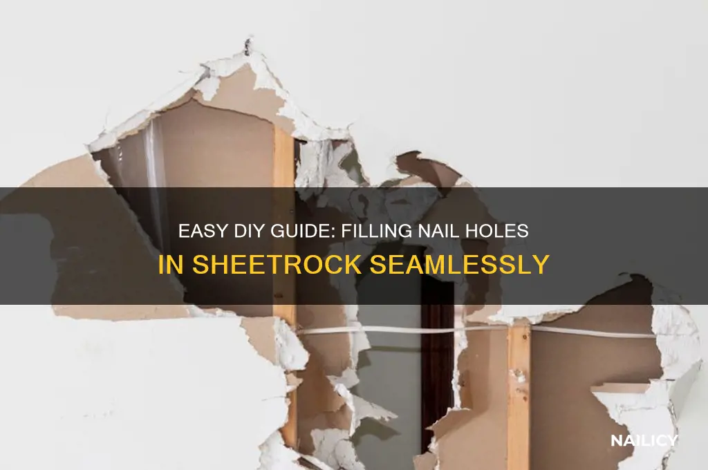 how to fill nail holes in sheetrock