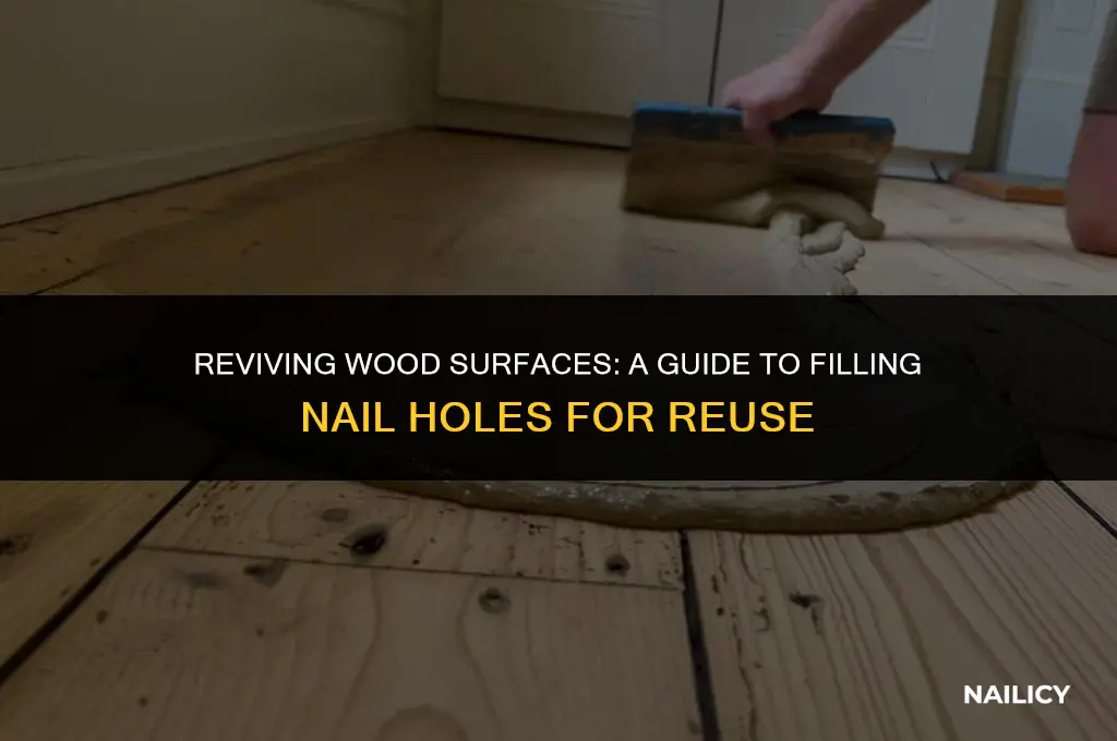 how to fill nail holes in wood to use again