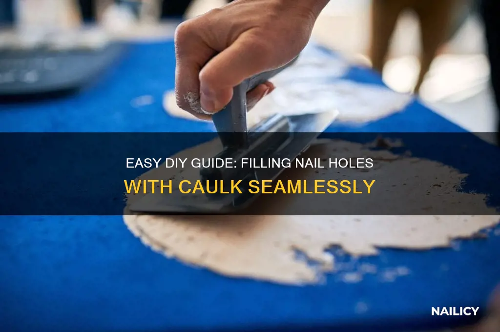 how to fill nail holes with caulk