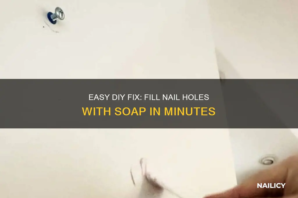 how to fill nail holes with soap