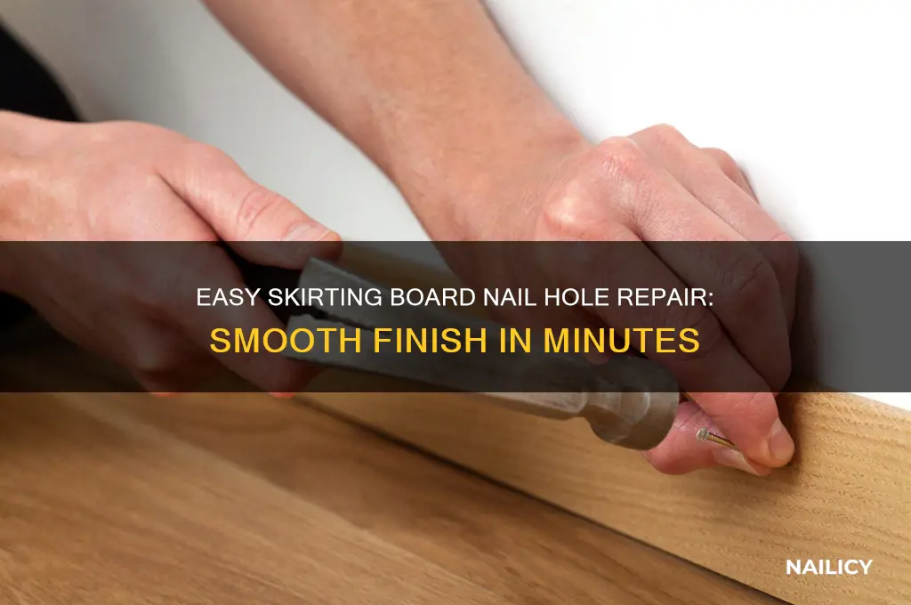 how to fill skirting board nail holes