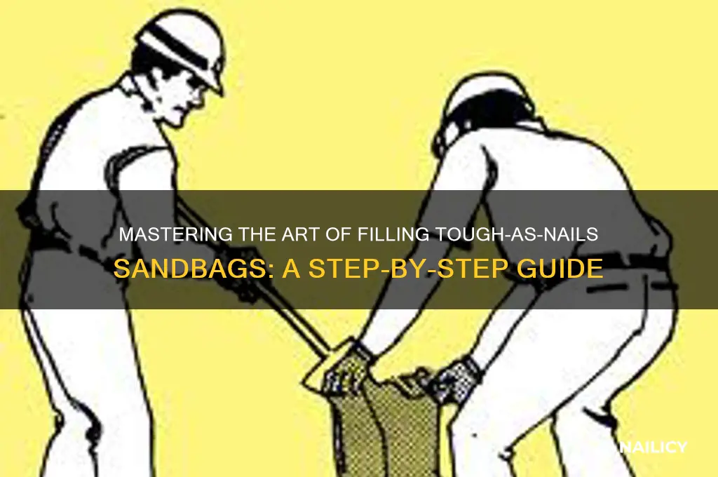 how to fill tough-as-nails sandbag