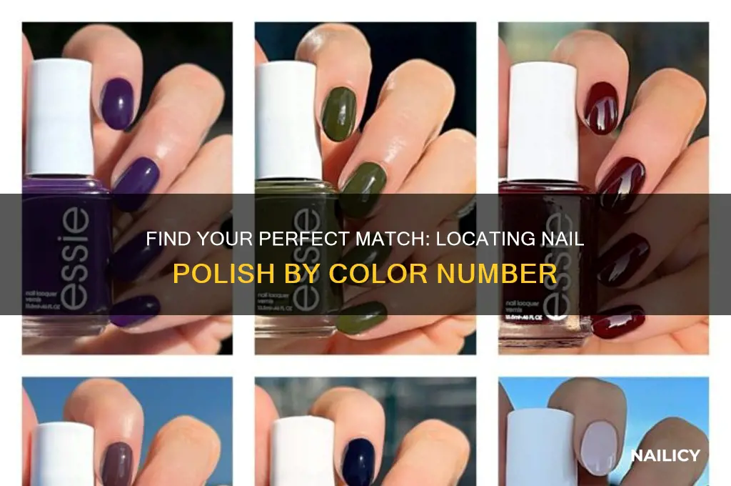 how to find nail polish by color number