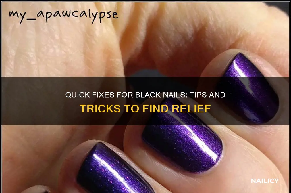 how to find quick on black nails