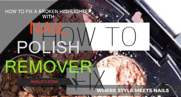 Salvaging Highlighters: Reviving with Nail Polish Remover