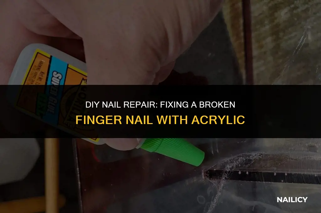 how to fix a finger nail using acrylic
